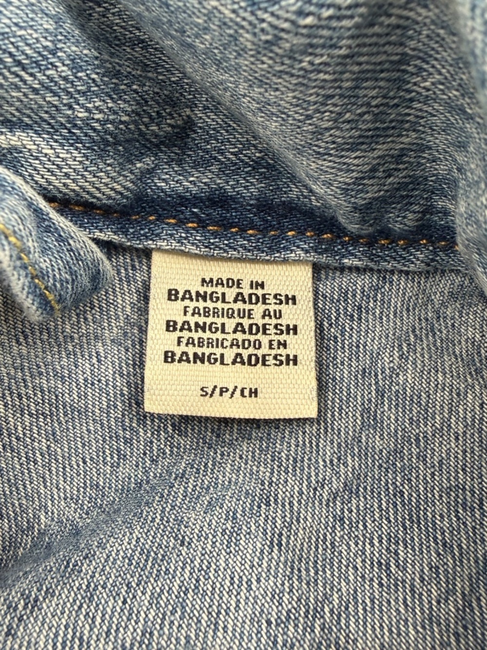 Levis Premium Denim Trucker Jacket Light Wash Blue Jean Button Front Men Small - Picture 7 of 9